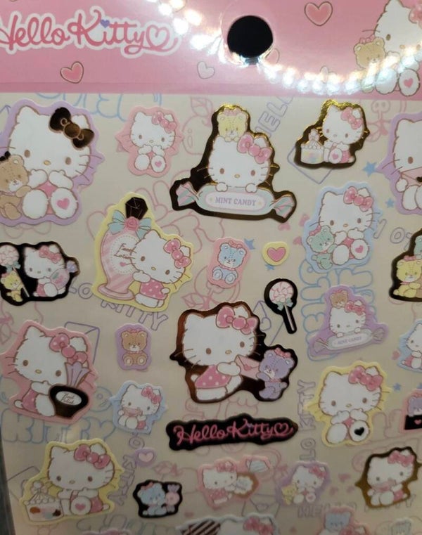 Hello Kitty And Friends Stickers -  Hello Kitty Golden Edge Set 251220