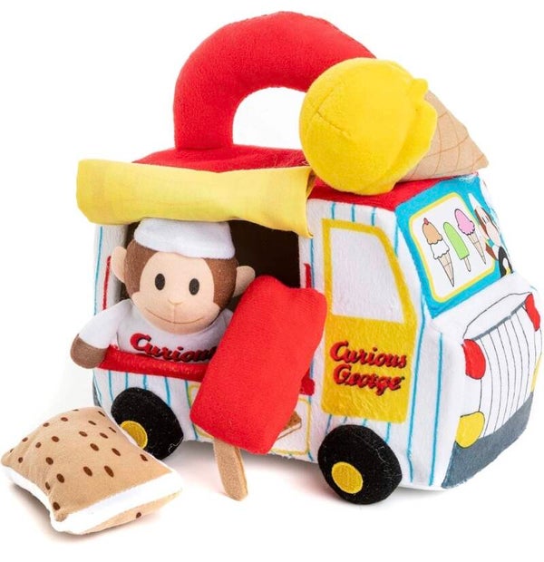 Curious George Ice Cream Truck plush toy play set