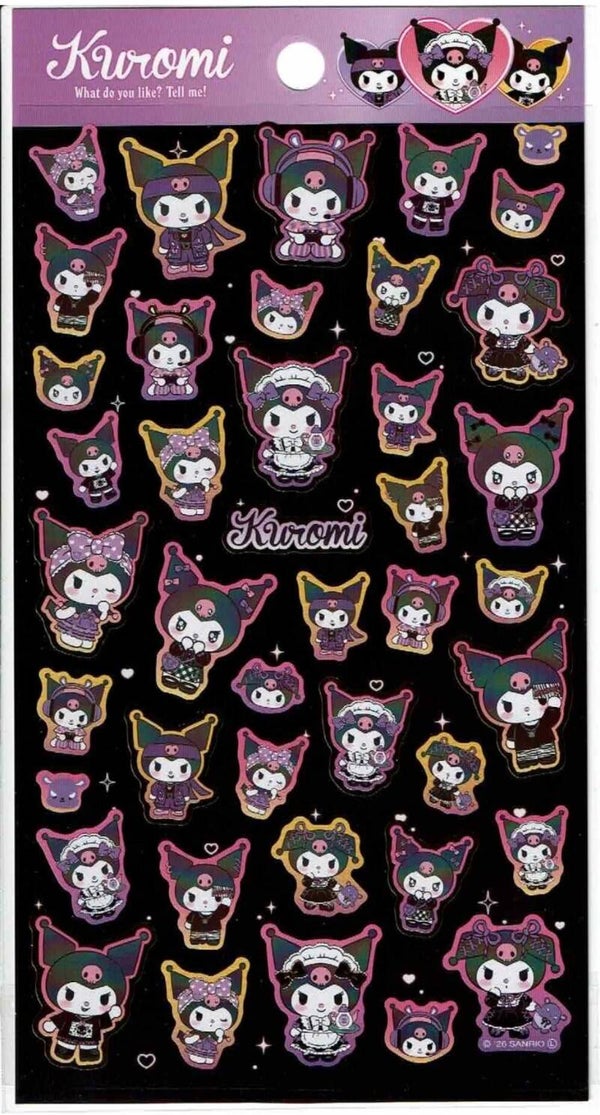 Hello Kitty And Friends Stickers -  Kuromi Golden Edge Set 251220