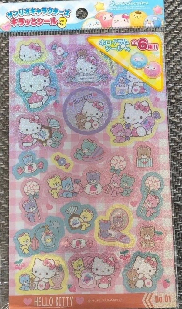 Hello Kitty And Friends Stickers -  Holographic Hello Kitty