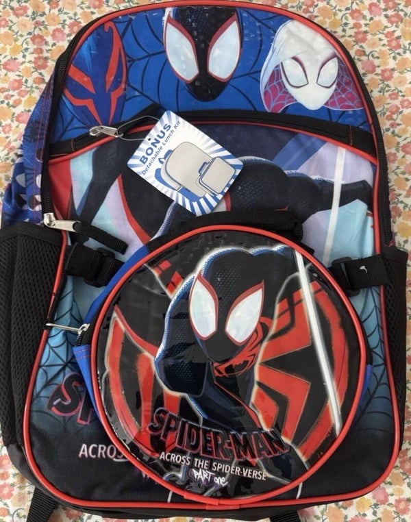 Spider-Man Across the Spider-verse Part 1 Miles Morales backpack & lunchbox combo
