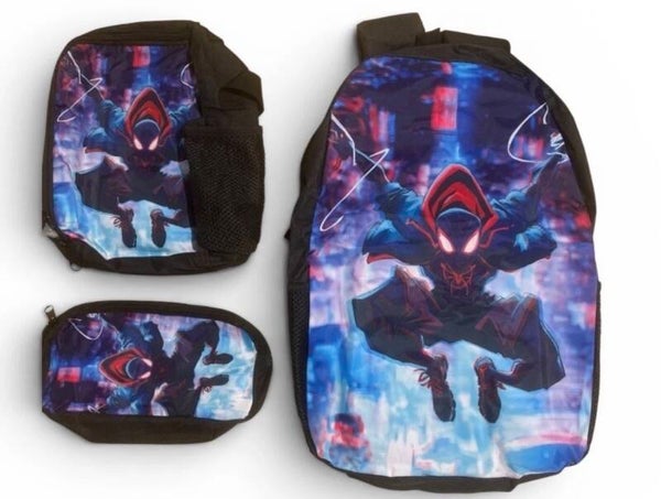 Spider-Man Miles Morales Trio Set of backpack, lunchbox & pencil pouch combo