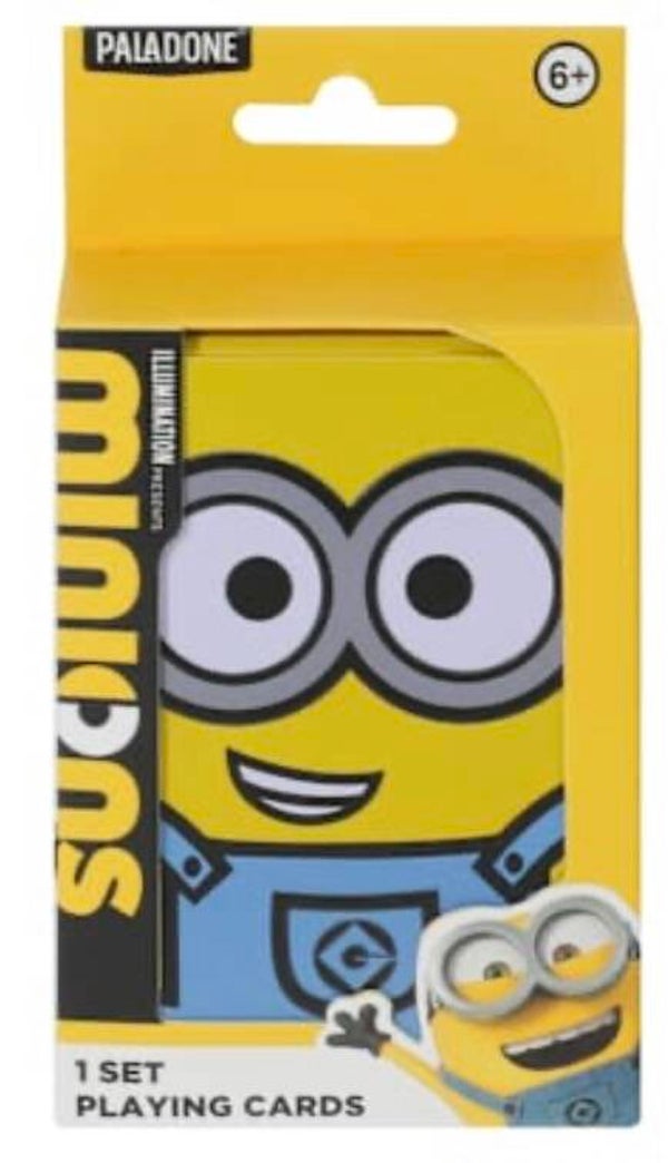 Minions playing cards with storage tin