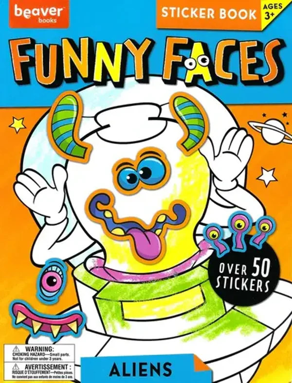Funny Faces Sticker Book - Aliens