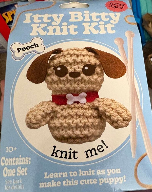 Itty Bitty Knit Kit - Pooch the Puppy Dog
