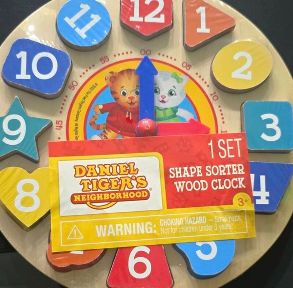Daniel Tiger Wooden Clock Shape Sorting Puzzle