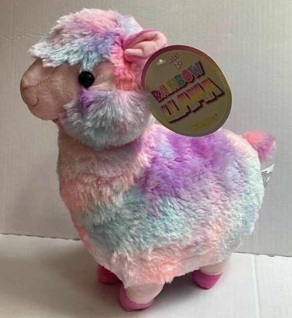 Pastel Rainbow Llama plush toy