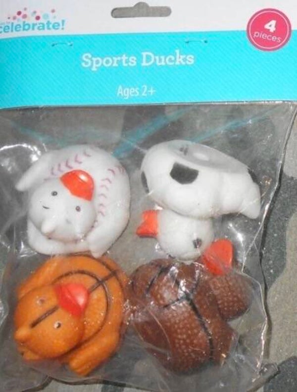 Rubber Ducky - Sports Balls (basketball, football, baseball, soccer ball)
