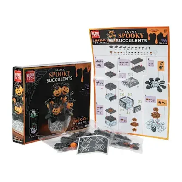 Block Tech® Halloween Spooky Succulents Set - Jack-O-Thorns