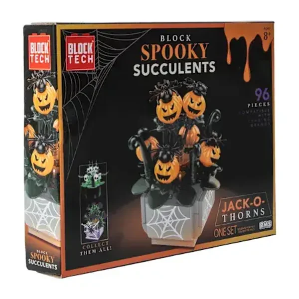 Block Tech® Halloween Spooky Succulents Set - Jack-O-Thorns