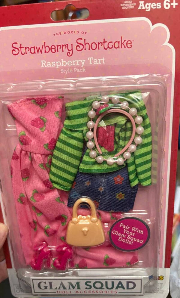 Strawberry Shortcake Glam Squad Fashion Doll Outfit Set - Raspberry Tart Set