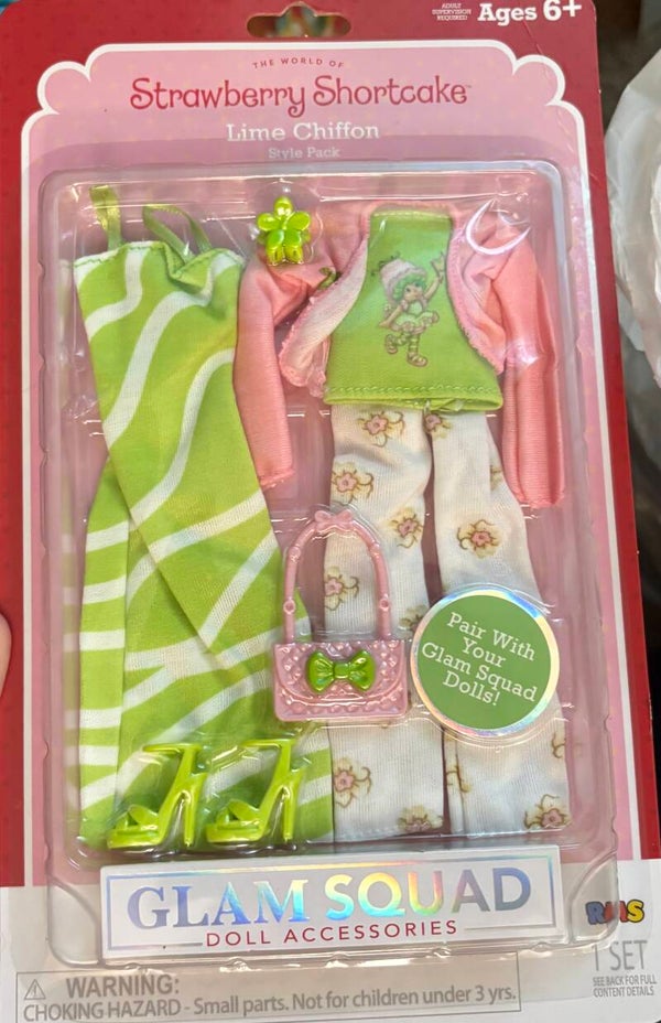 Strawberry Shortcake Glam Squad Fashion Doll Outfit Set - Lime Chiffon Set
