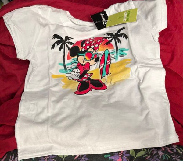 Disney Minnie Mouse Sunset Beach Graphic Tee (Kid’s T-shirt)