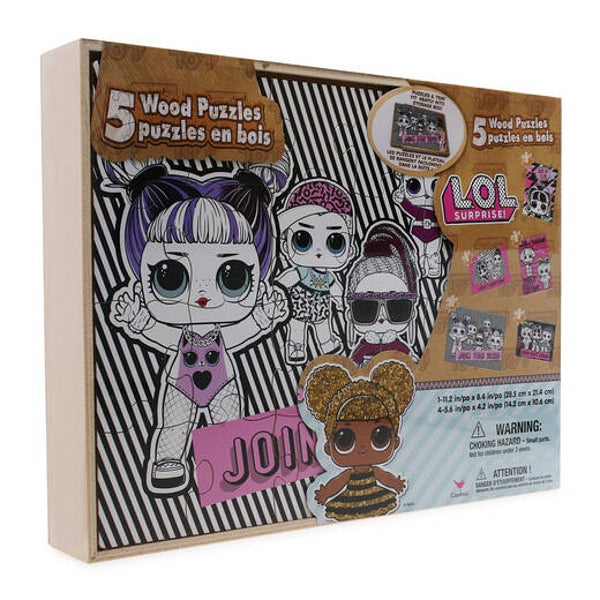 LOL Surprise - Wooden Puzzles in Box (5 puzzles per set)