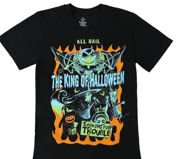 Nightmare Before Christmas All Hail the Pumpkin King graphic tee (adult unisex T-shirt)