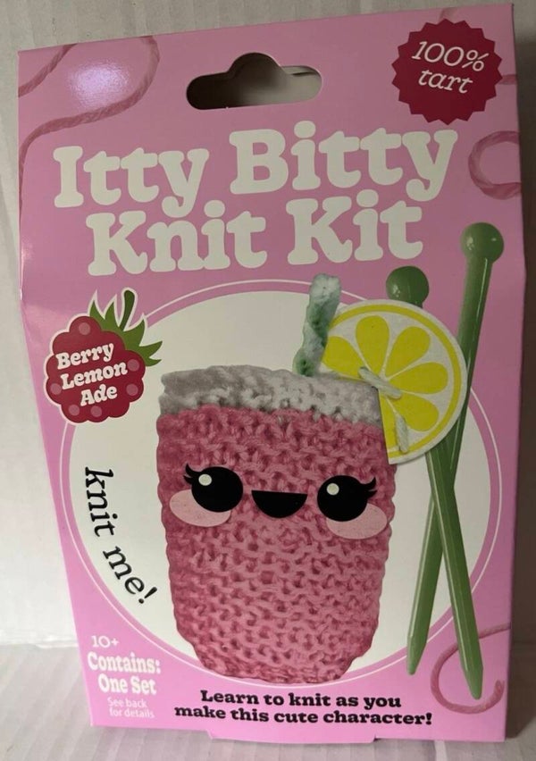 Itty Bitty Knit Kit - Berry LemonAde