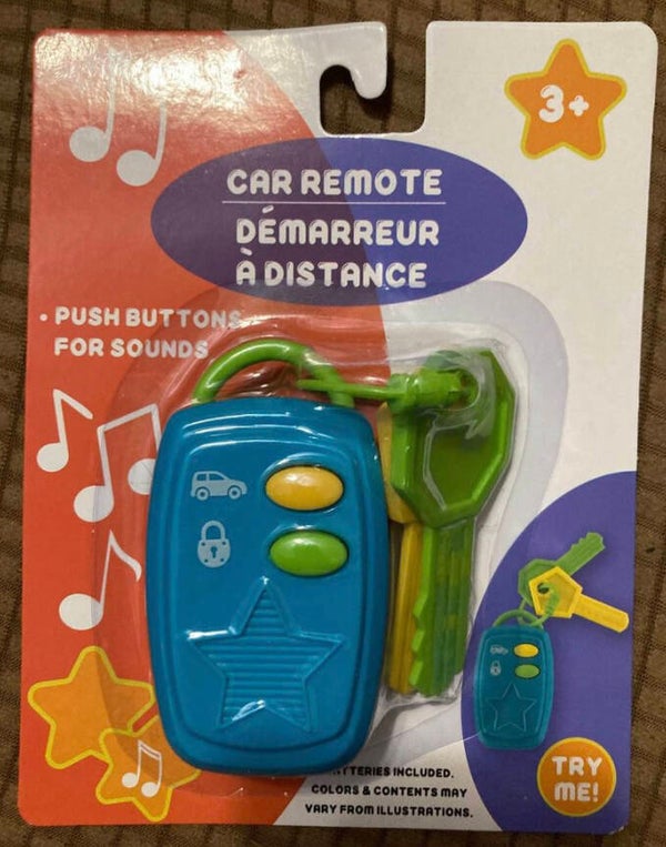 Toy Car Remote with Keys - Makes Sounds!