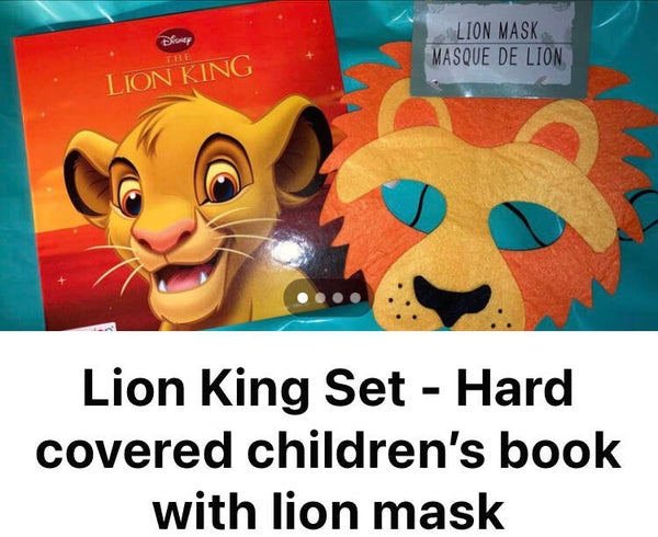 Lion King Pretend Play Bundle - face mask & book