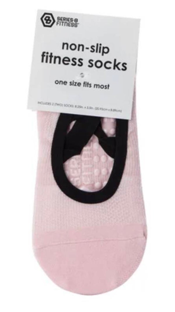 Series-8 Fitness™ Non-Slip Fitness Socks for Yoga and Pilates - pink