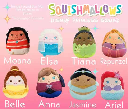 Squishmallows - Disney Princesses Squad 6.5 in plush toy (various characters)