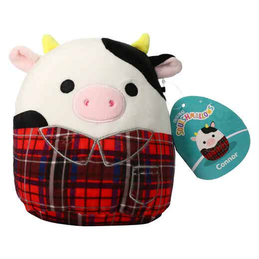 Squishmallows™ (Harvest Squad) - Connor the Cow Wearing Flannel Shirt plush toy