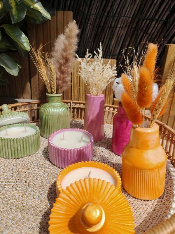 Bonbonnière ou vase acidulé parfum Fleur de Cerisier