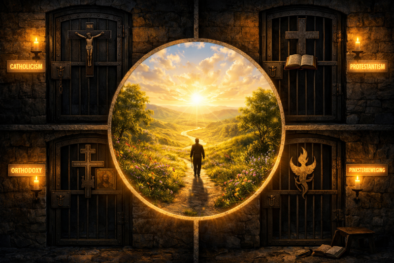 De weg naar de eeuwigheid gaat via nederigheid, niet via een religie. 