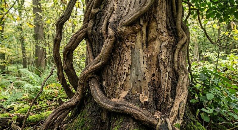 Satans werk zichtbaar: wurgplant dood boom 