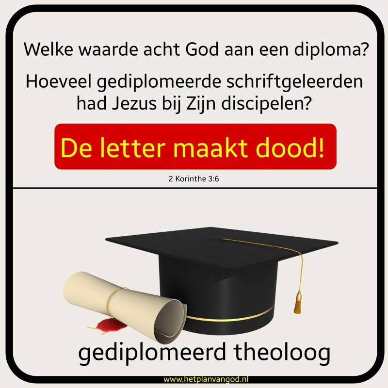 De letter maakt dood, de geest maakt levend 