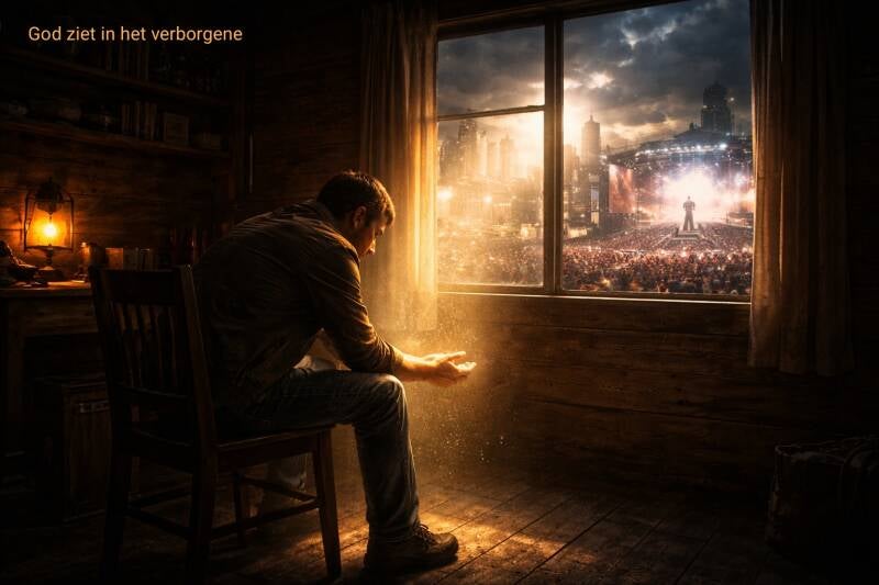 GOD ZIET IN HET VERBORGENE 