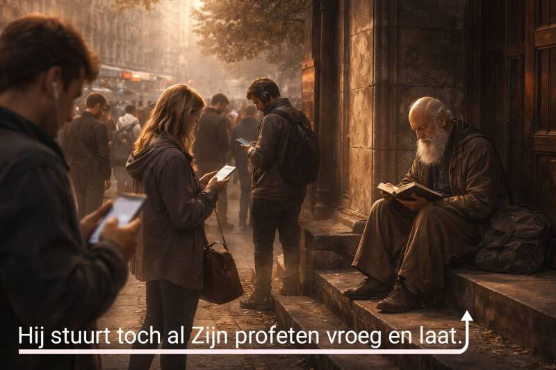 Om te luisteren naar de woorden van Mijn dienaren, de profeten, die Ik tot u zend, vroeg en laat, maar u hebt niet geluisterd.