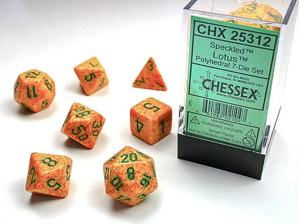 Speckled Polyhedral Lotus - Chessex Dice