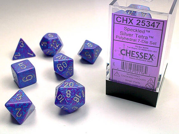 Speckled Polyhedral Silver Tetra - Chessex Dice