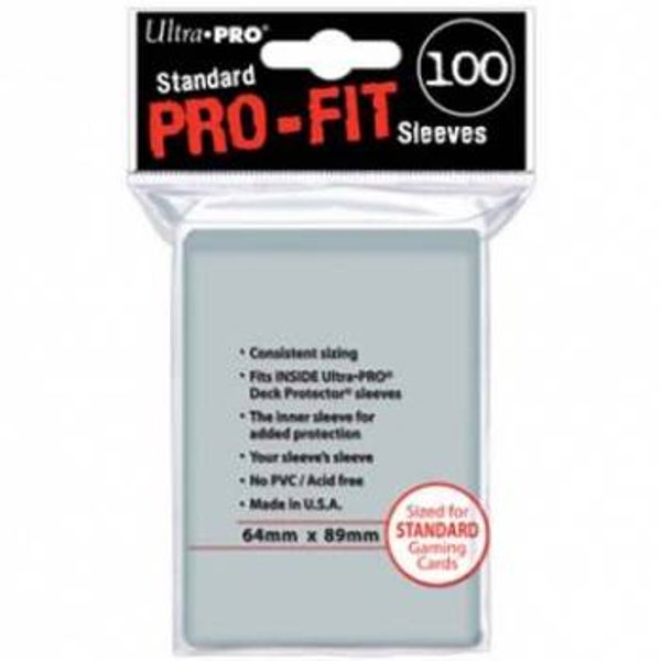 Ultra Pro - Standard Sleeves (64x89 mm) - Pro-Fit Card Clear (100 Sleeves)