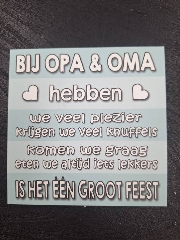Ansichtkaart opa & oma | Groot feest