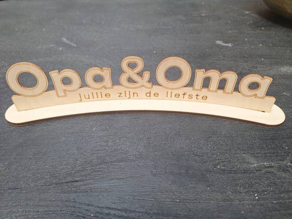 3D kaart " Opa & oma jullie zijn de liefste
