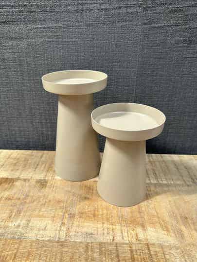 Kaarsenstandaard | Sand | 2 Maten | Beige