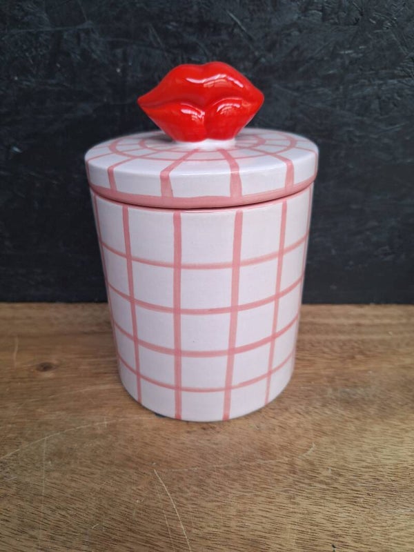 Opbergpot lips | Aardewerk |