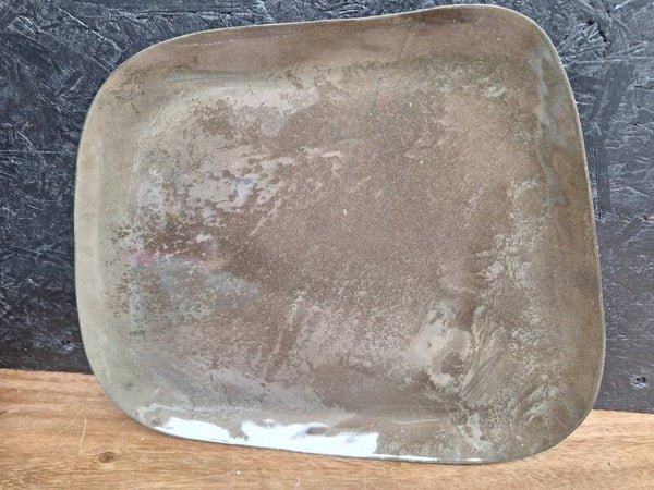 Metalen tray organisch olive