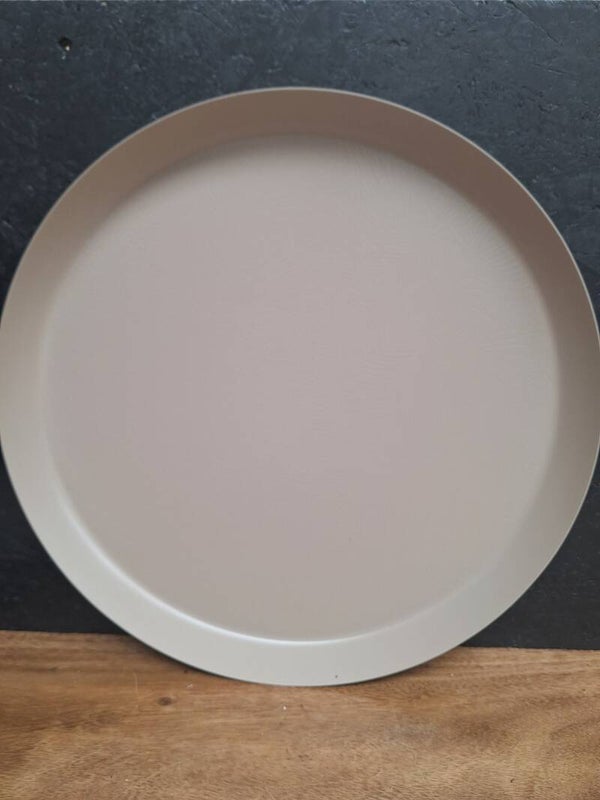 Metalen dienblad rond leaves sand