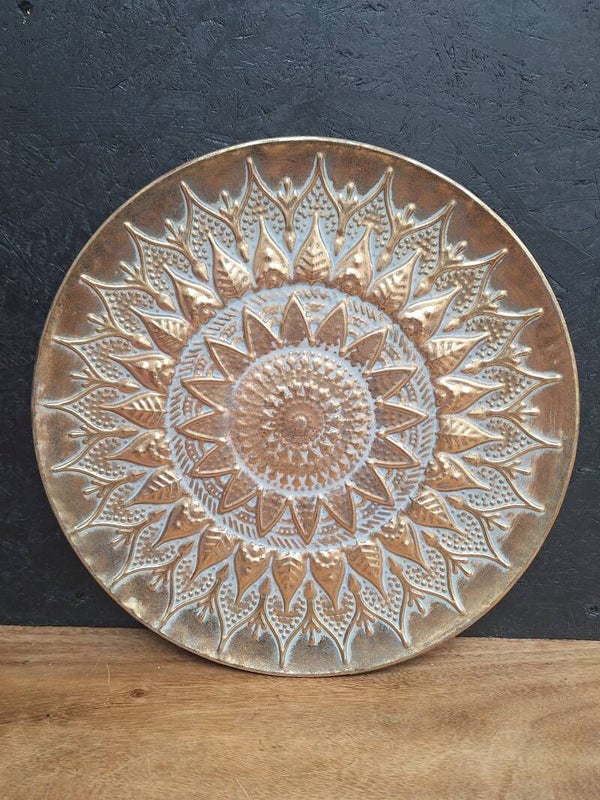 Dienblad rond Brons metaal 39x2x39
