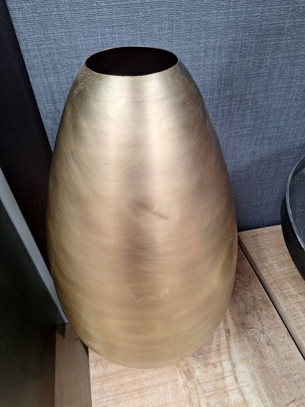 Metalen vaas goud 8x18x42