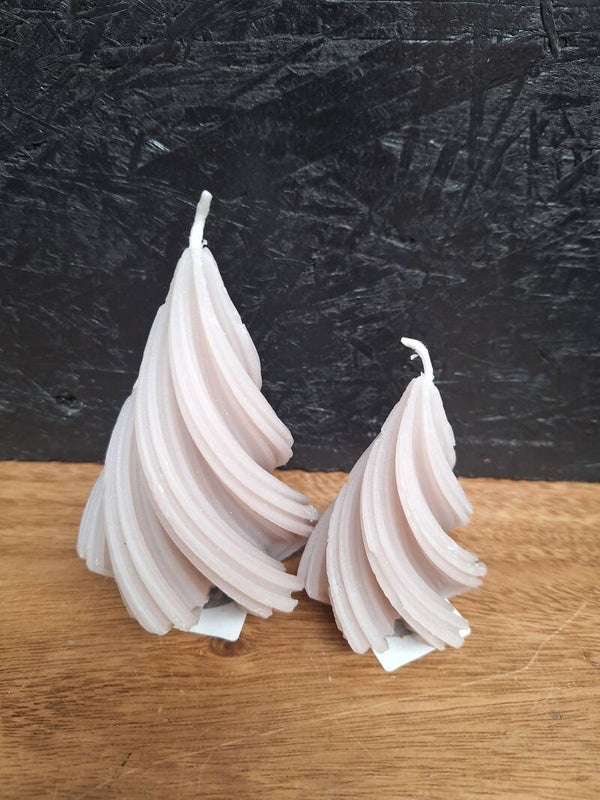 Kaars kerstboom beige