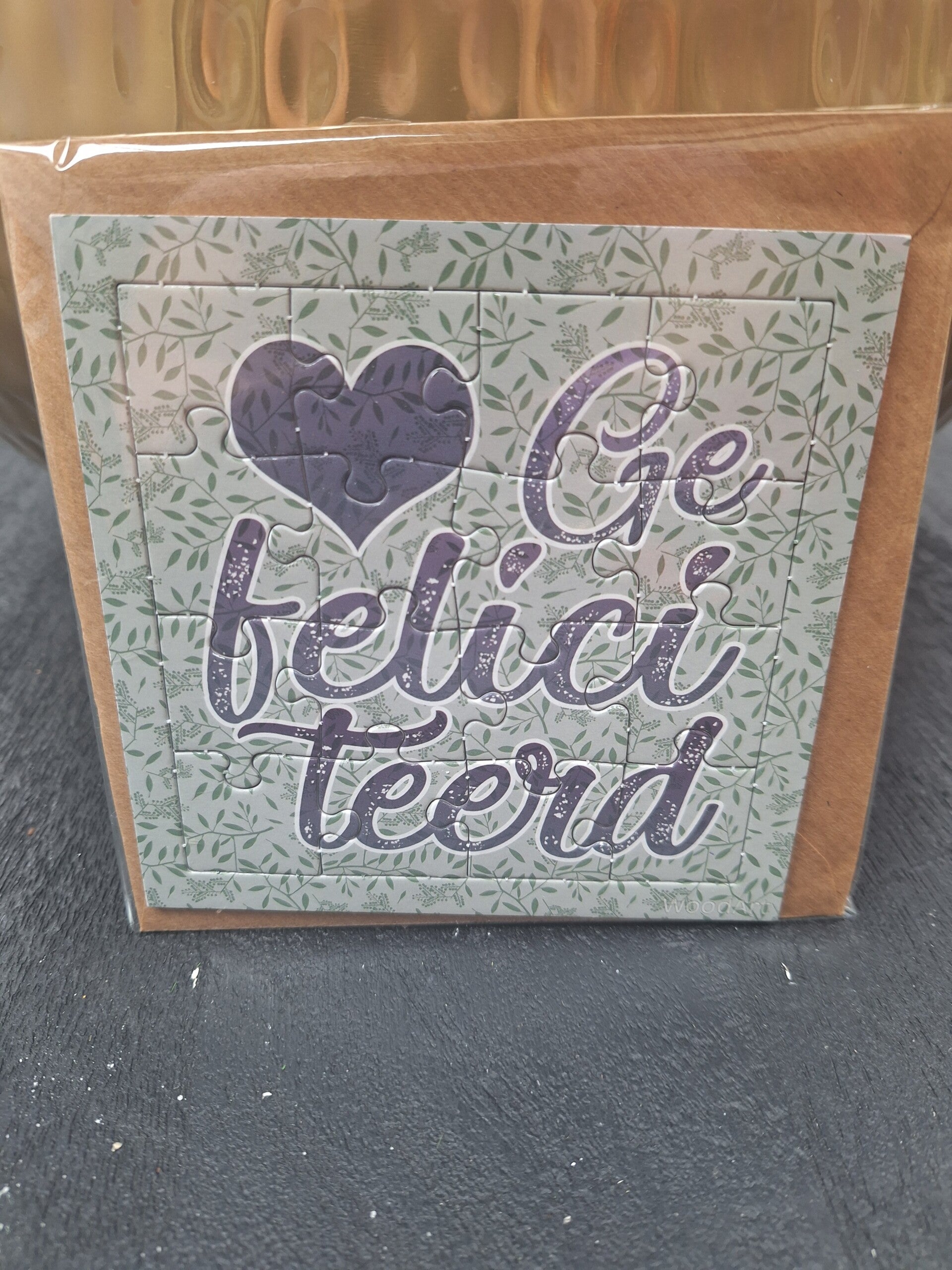 Puzzelkaart | Gefeliciteerd