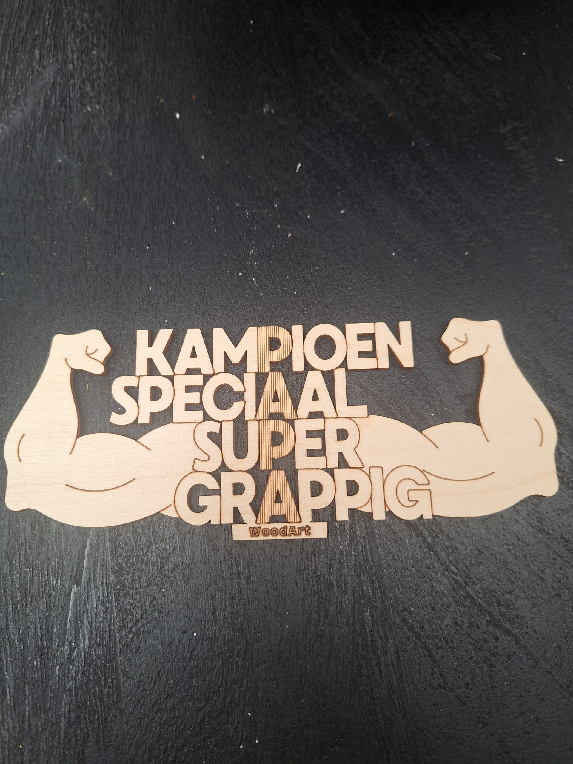 3D houten kaart Super papa