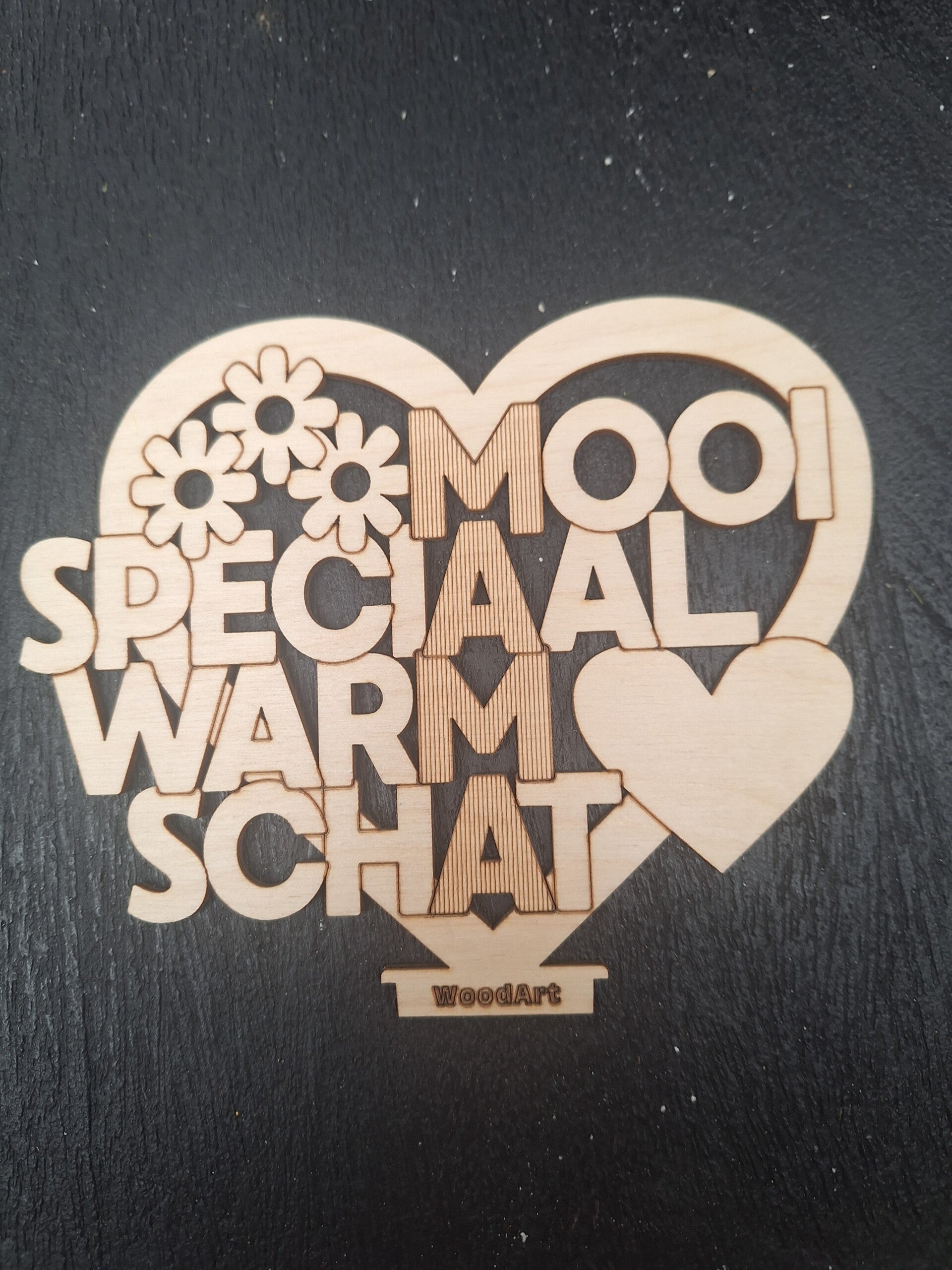 3D houten kaart mama