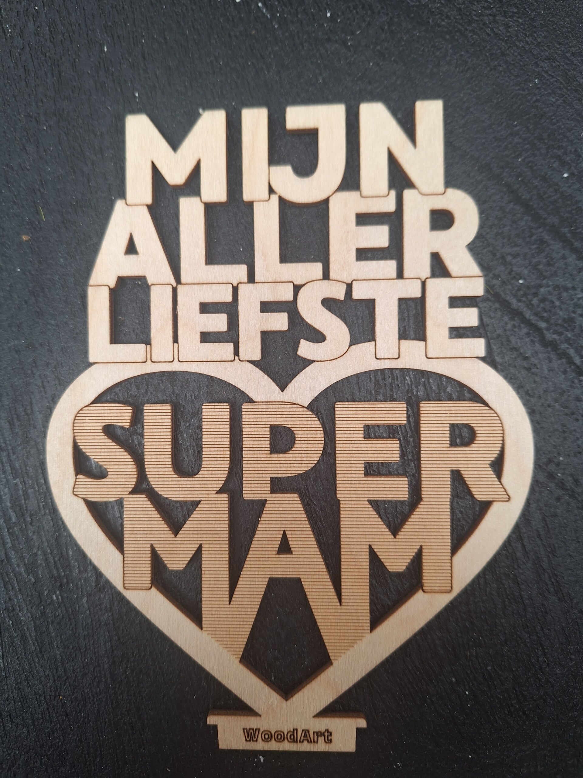 3D houten kaart Super mam