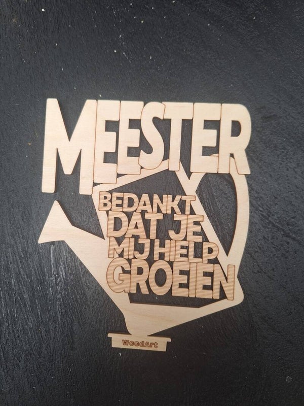 Meester bedankt dat je me liet groeien