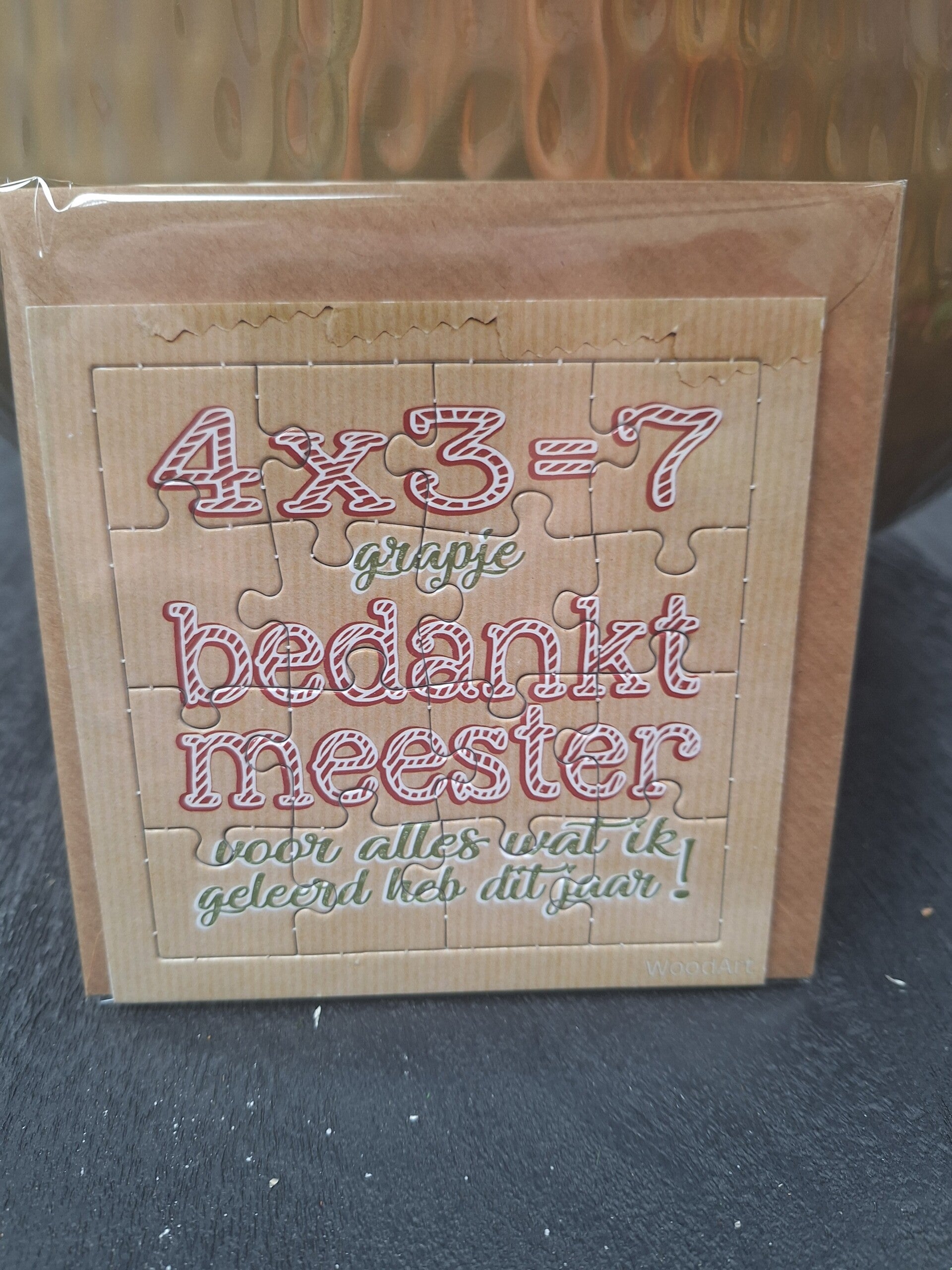 Puzzelkaart meester bedankt