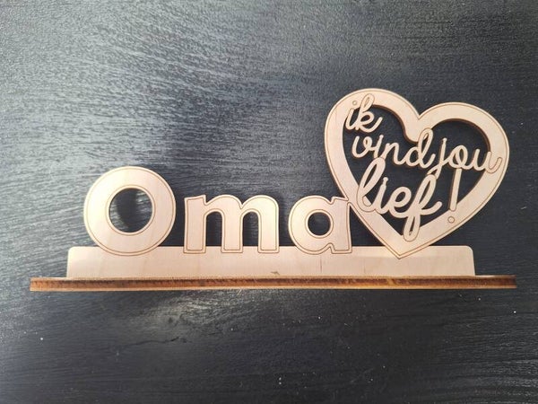 3D kaart | Oma ik vind jou lief
